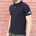 Поло мајица кратак рукав Амблем (црна)