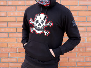 Дукс са капуљачом Четници Север (црни)