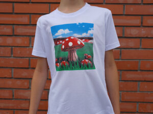 Дечија мајица Печурке (бела)